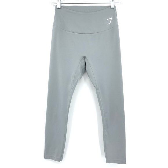 Gymshark Gray Cropped Athletic Leggings Size Small - Picture 1 of 5